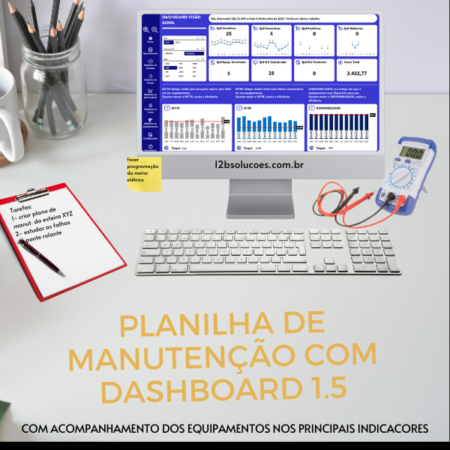 Planilha de Manutenção com Dashboard 1.5